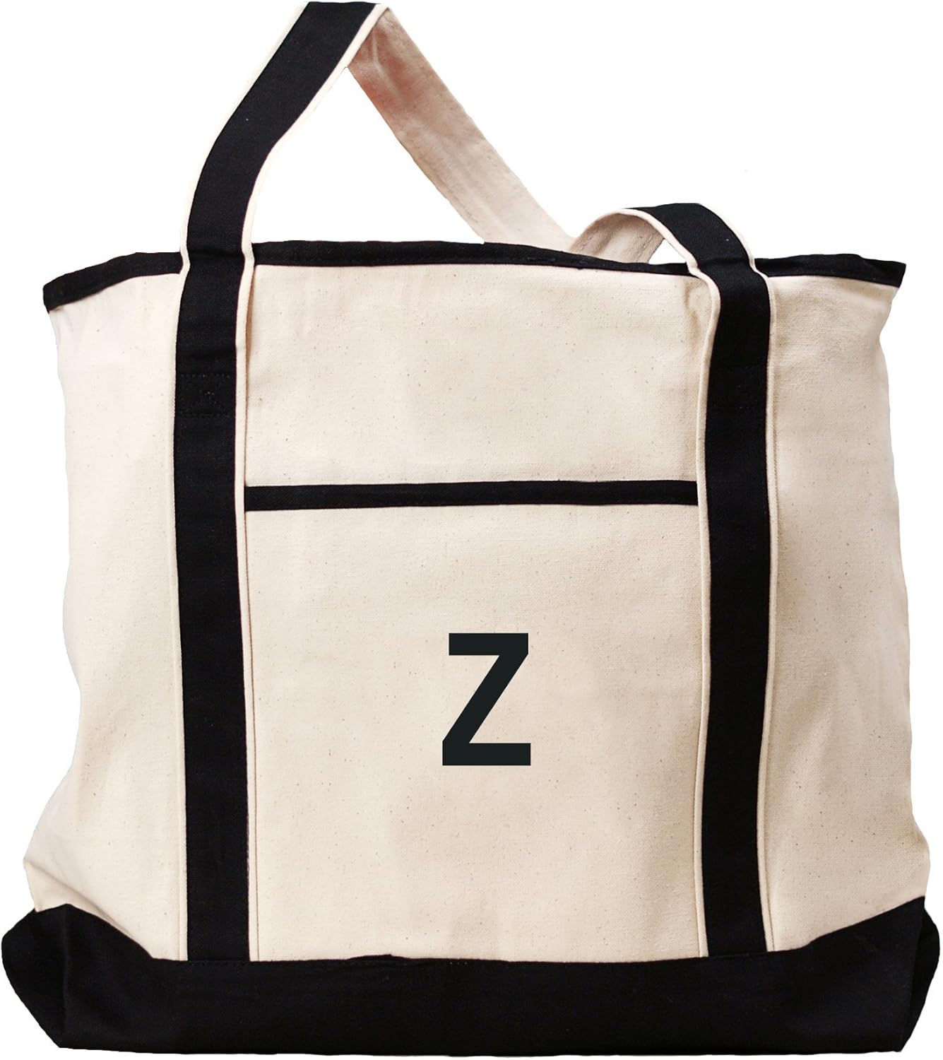 Personalized Ladies Canvas Initial Z Tote Bag, 22" x 16", Embroidered Kitchen & Dining