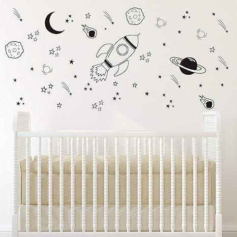 outer space baby room decor