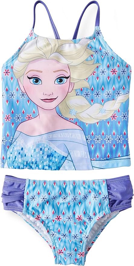 Amazon.com: Dreamwave Toddler Girls Frozen Elsa 2 Piece Tankini Swimsuit Blue: Clothing