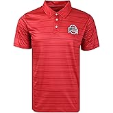 FOCO NCAA Mens NCAA College Team Logo Striped Polyester Polo Short Sleeve Shirt