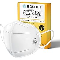 Boldfit N95 mask for face (Pack of 10) Anti Pollution, protective. Third Party Tested by manufacturer at SGS & Ministry of Textiles