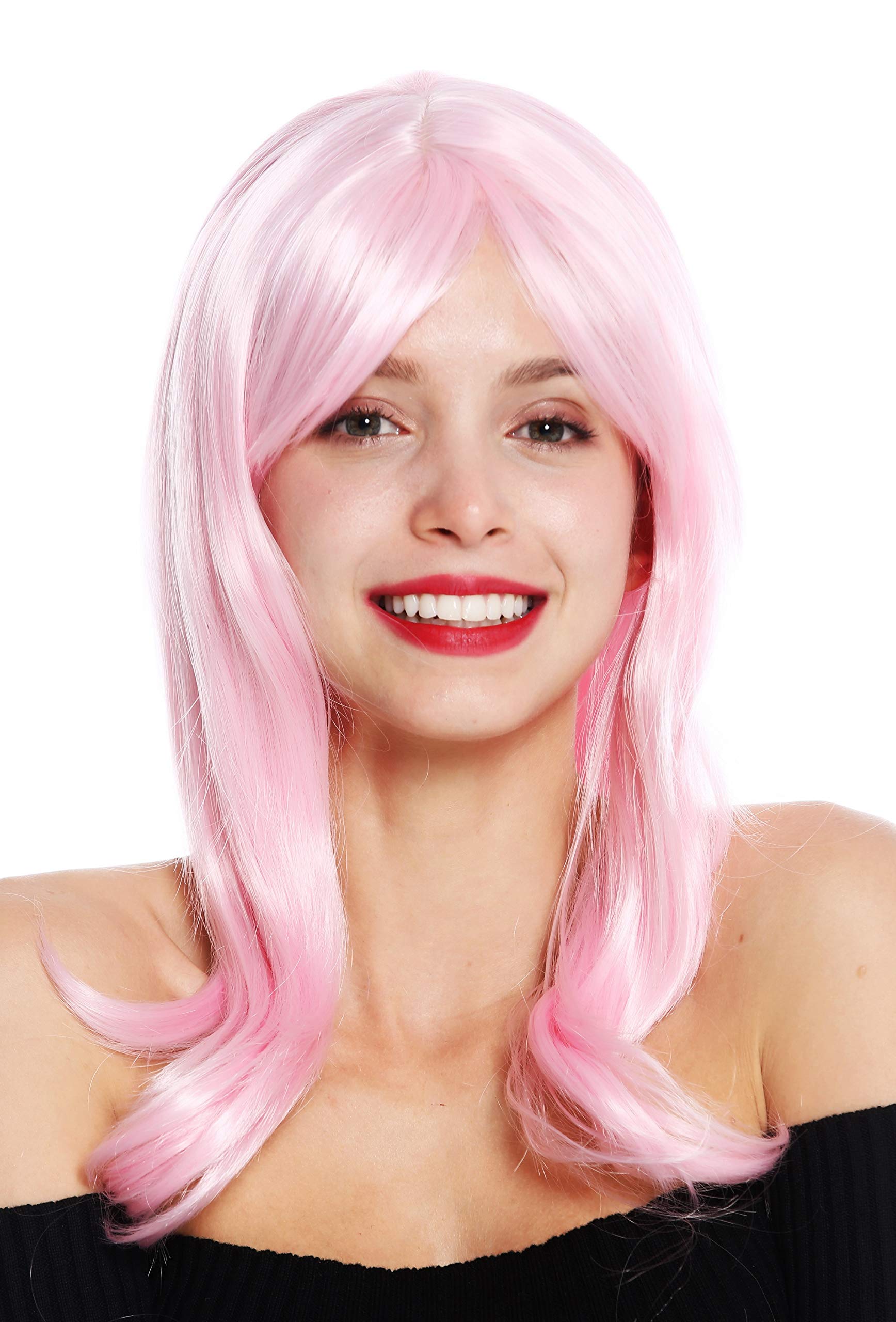 WIG ME UP - GFW2247-TF2317 women's quality wig long slightly waved parted light pink rose