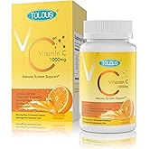 TOLOUS 1000mg Vitamin C, 120 Chewable Tablets, 60 Day Supply, Supplement for Immune Support, Gluten-Free, Orange Flavor, 1 Pack