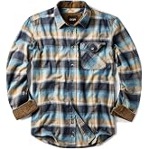 CQR Men's 100% All Cotton Button Down Flannel Shirts, Long Sleeve Brushed Warm Soft Casual Outdoor Plaid Shirt