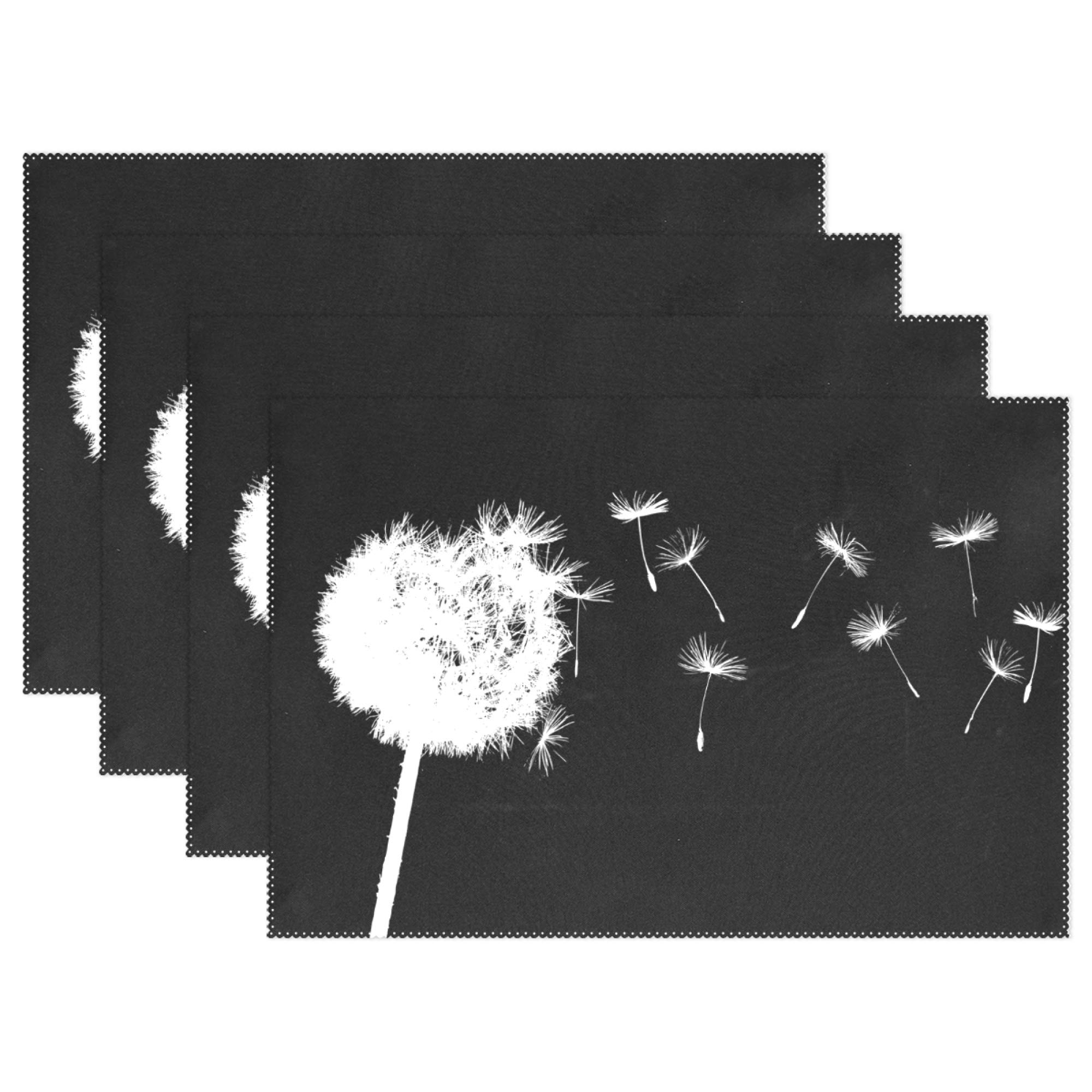 Placemats Dandelion In The Wind Place Mats Dining Table Mats Christmas Decoration 4pcs