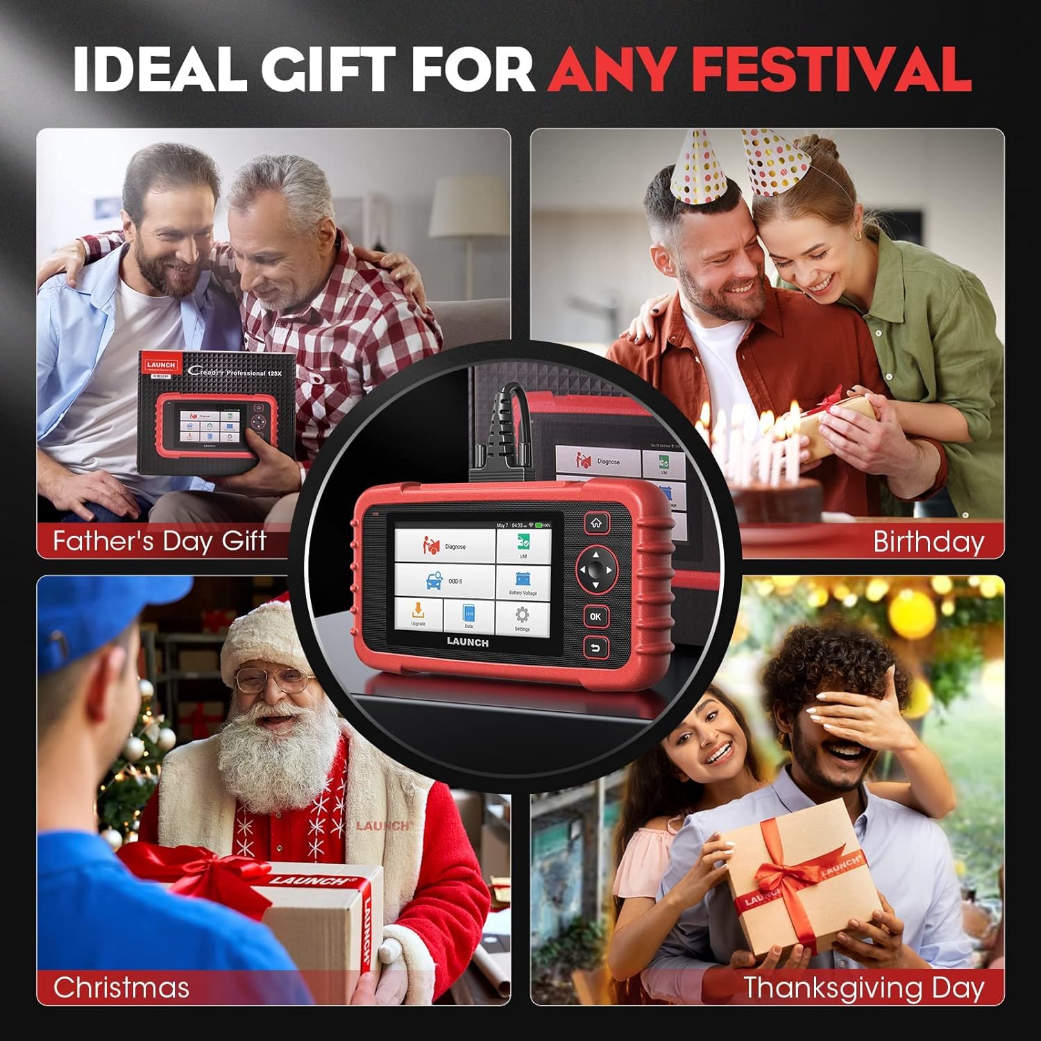 LAUNCH OBD2 Scanner CRP123X Elite Car Scanner,2024 Lifetime Free Online