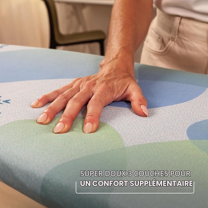 172217 Housse de planche à repasser 2 en 1 de qualité supérieure, adaptée aux planches de 110 à 130 x 30 à 45 cm, ‎bleu / vert