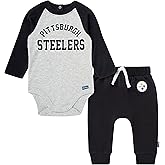 Gerber NFL unisex-baby Nfl Onesie Bodysuit and Jogger Set