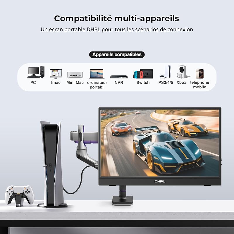 15,6" Écran Portable IPS HDR FHD 1080P 60Hz – Second Écran pour laptop PC