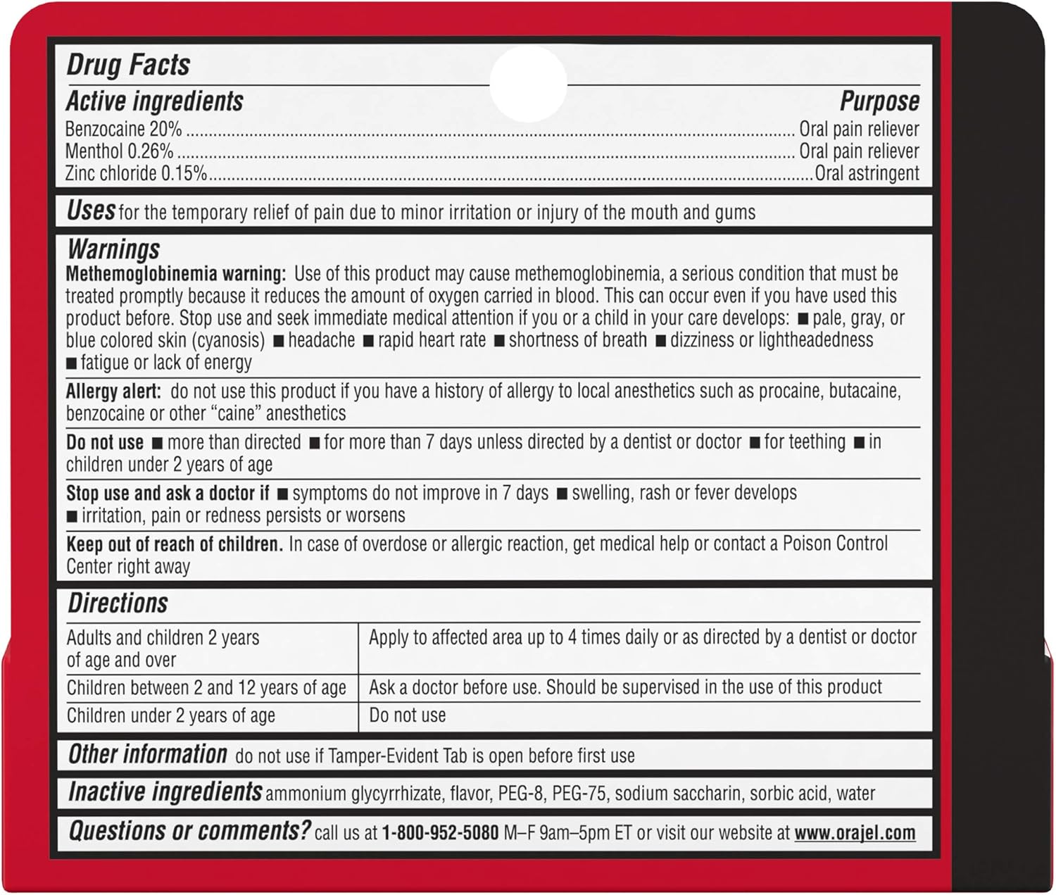 Orajel 3X Medicated For Toothache & Gum Gel, .42 OZ: Health & Personal Care