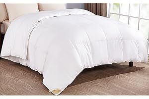puredown® Goose Down Comforter Winter Use White 700 Thread Count Cotton 600 Fill Power Solid Twin Size