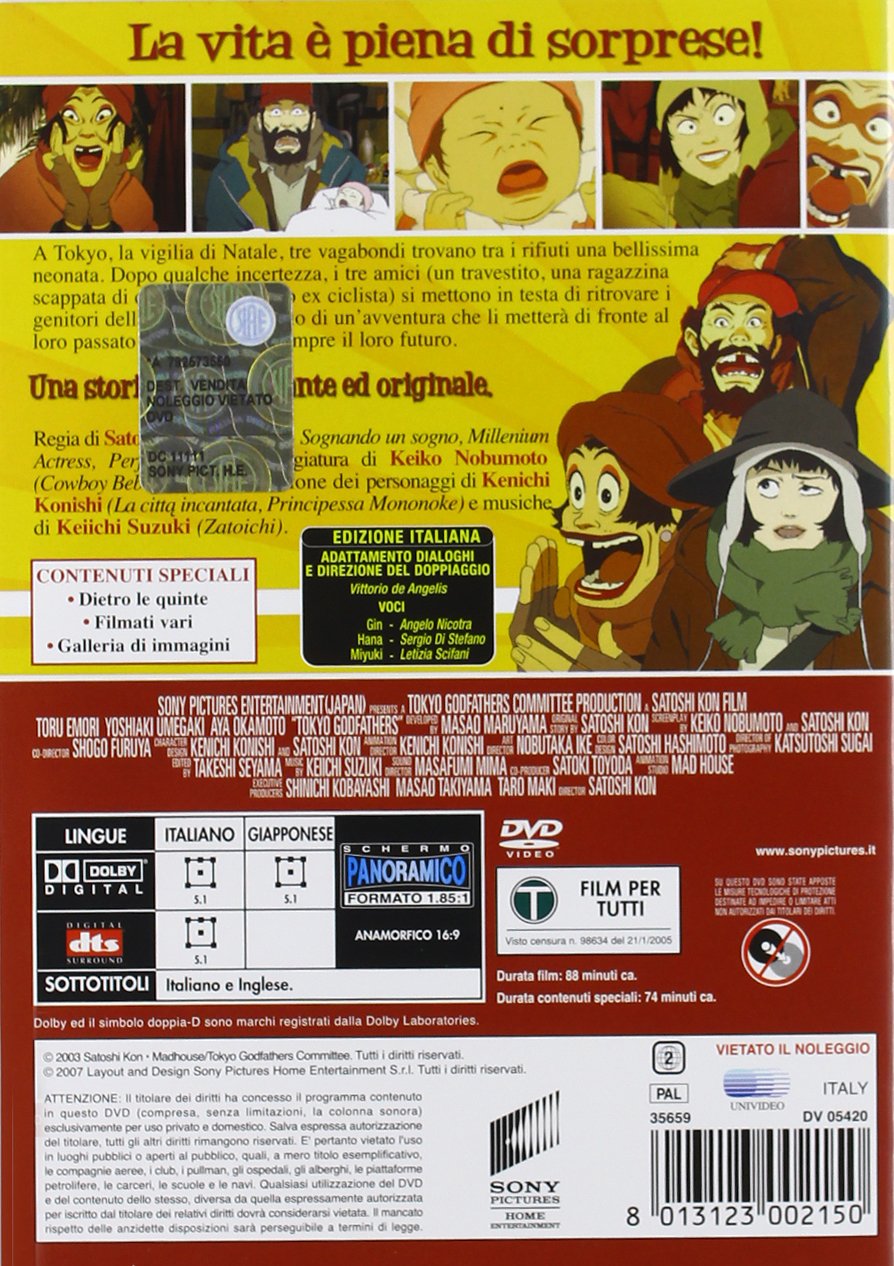 Amazoncom Tokyo Godfathers Italian Edition Animazione