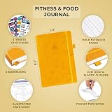 Clever Fox Fitness & Food Journal undated A5 Amber Yellow Hardcover view 2