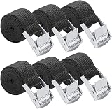 LFBEST 6Pcs Ratchet Tie Down Straps 1m x 25mm Heavy Duty 250kg