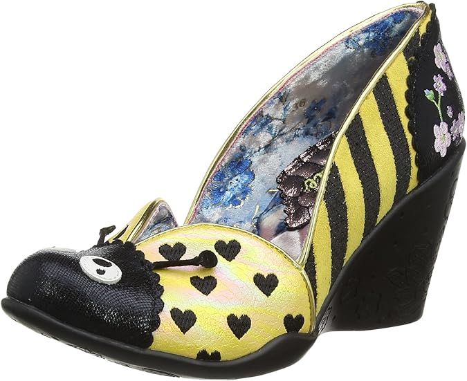 Irregular Choice Womens Lady Bee Floral Wedge