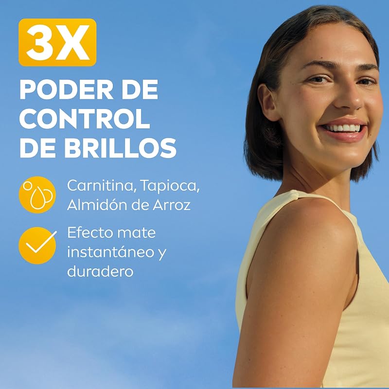Nivea sun alta proteção solar uv shine control fp50 (50 ml), creme facial matificante com 0% de sensação pegajosa