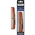 Wahl Beard, Mustache, & Hair Pocket Comb for Men's Grooming - Handcrafted & Hand Cut with Cellulose Acetate - Smooth, Rounded Tapered Teeth - Model 3324