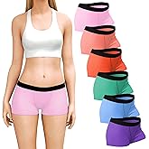 Sexy Basics Women's 6 Pack & 12 Pack Active Boy Short - Boxer Brief Cotton-Stretch Panties
