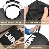 Maxsilan 90L Large Laundry Basket Freestanding Collapsible Black view 6