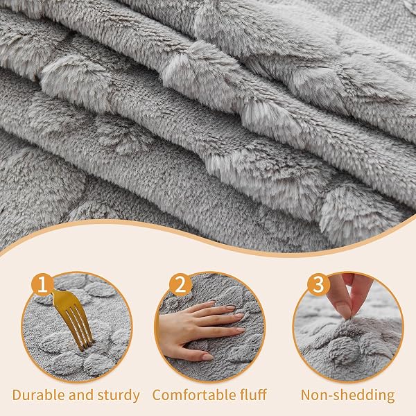 AKPGQ FAUX FUR COUCH COVER FOR DOGS WASHABLE,FUZZY PET COUCH COVERS FOR SOFA,L SHAPED SOFA COVER,THICK SOFT COVER NON-SLIP COUCH COVER FURNITURE PROTECTOR PET FRIENDLY (GREY, 71 * 118)