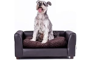 Keet Fluffy Deluxe Pet Bed, Chocolate, Medium