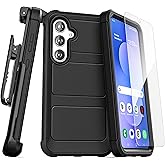 Encased Belt Case for Samsung Galaxy S25 FE with Screen Protector and Holster Clip, Full Body Rugged Cover (for FE 2025)