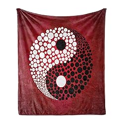 Ambesonne Ying Yang Soft Flannel Fleece Throw