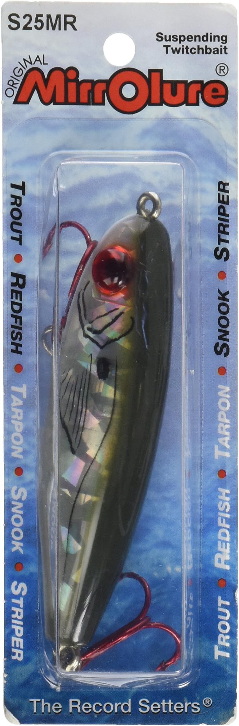 Mirrolure S25MR-18 S3 Catch 5 Suspend Green Bk/White/Silver 3.5in 3/4oz
