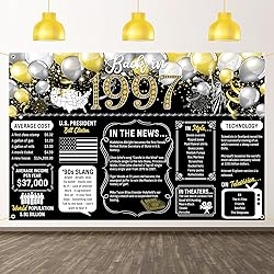 28th Birthday Black Gold Party Decoration Back in