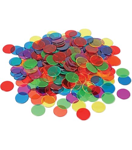 100 Jetons De Bingo Transparents Roses QUMIIRITY – Compteurs Pour Jeux De Société, Apprentissage Des Maths Et Poker