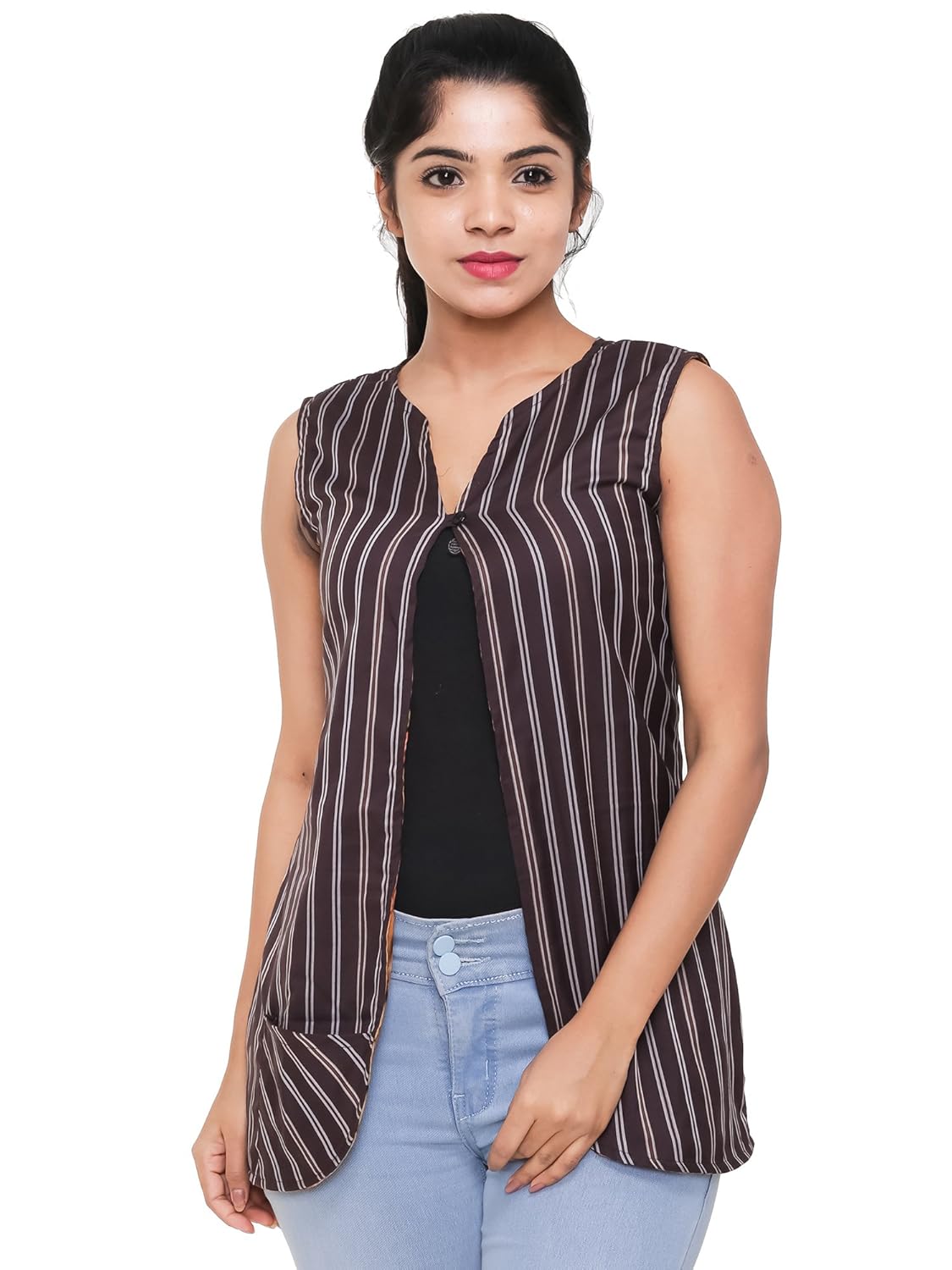 twist womens printed sleeveless colourful reversible jacket, coat with contrast & free shipping