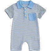 Infant Baby Boys Summer Wallfe Romper Striped Jumpsuit Toddler Newborn Boy Bodysuit Playsuit 6 12 18 24 Months