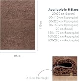 Abaseen Shaggy Rug 160x230 cm Mocha Thick Pile Non-Slip Living Room view 3