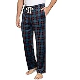 SEVEGO Tall Men's Pajama Pants 34"/36"/38" Long Inseam Soft Flannel Plaid Lounge Sleep Bottoms