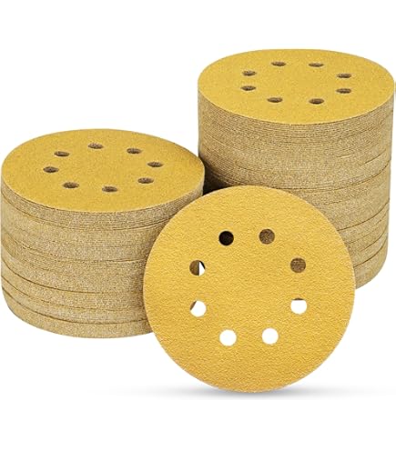 Premium 5 Gold Hook and Loop Velcro Dustless Sanding Discs, Assorted Premium 5 Gold Hook and Loop Velcro Dustless Sanding Discs, Assorted
