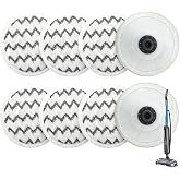 8 Pack 3897A/3712 Mop Pads Replacement For Bissell SpinWave Steam Mop | Microfiber Pads, Machine Washable, Deep Cleaning Spin Attachments For SpinWave Scrubbing Mop Hardwood Floor Cleaner