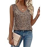 Zeagoo Womens Tank Tops Pleated V Neck Business Casual Sleeveless Shirts Trendy Dressy Textured Summer Work Blouse
