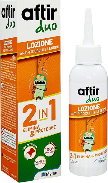 Aftir Duo Lozione Antipidocchi Doppia Azione 100ml Amazon It Salute E Cura Della Persona