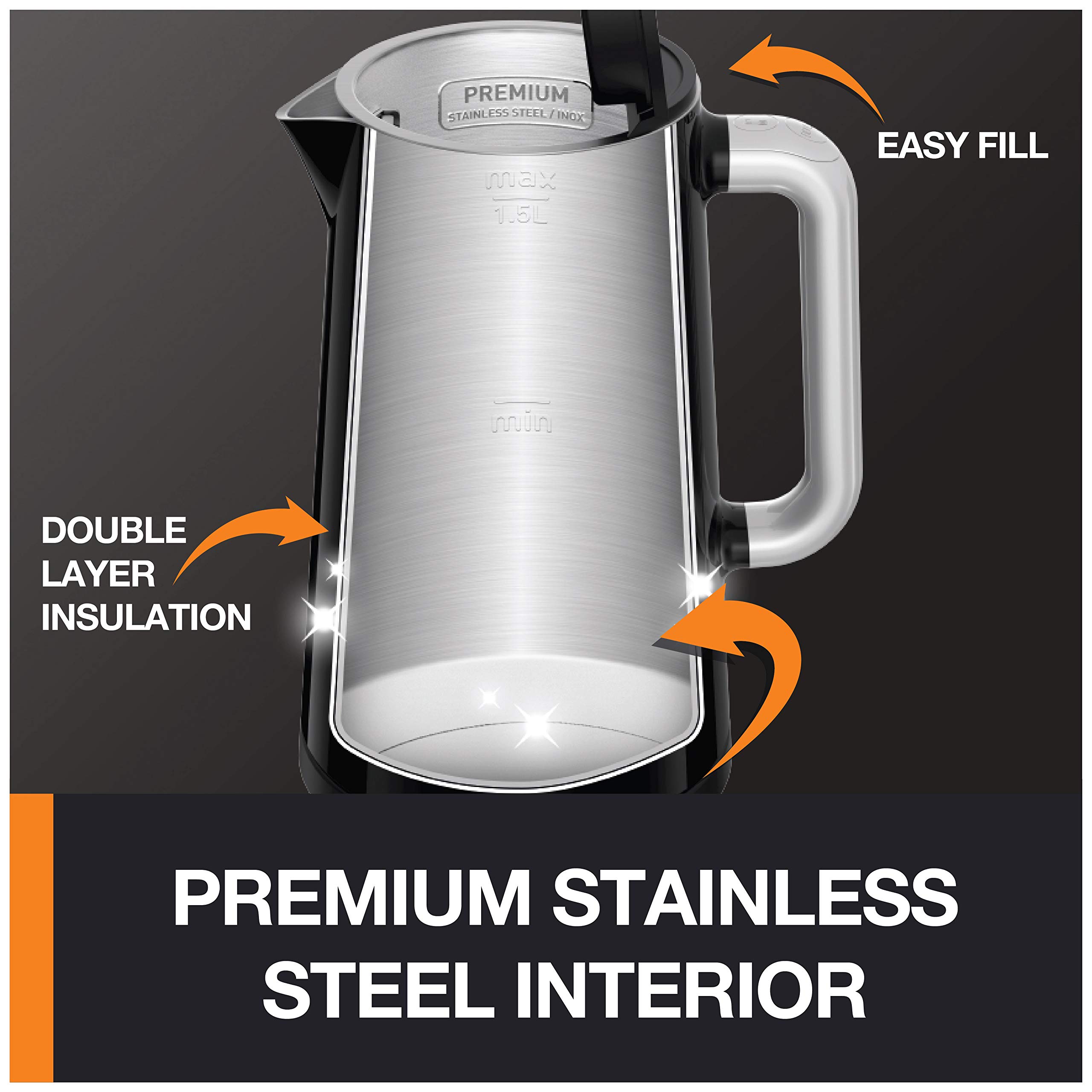 Cool Touch Krups Stainless Steel Electric Kettle KRUPS Electric