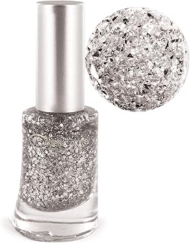 Vernis à Ongles N14 Glitter Argent 8 Ml Couleur Caramel