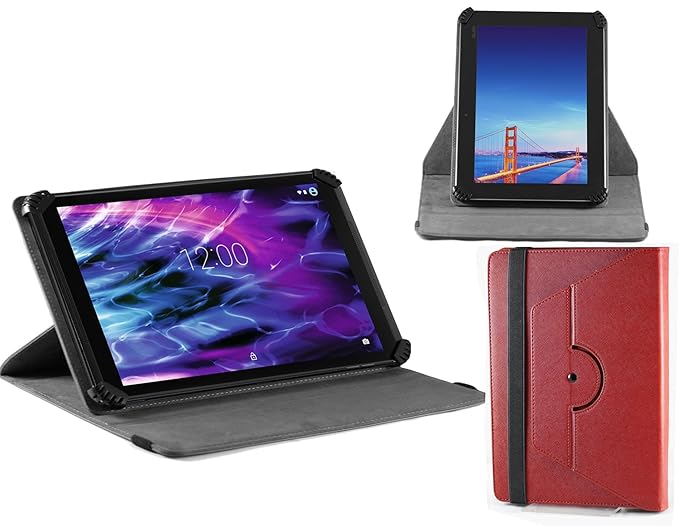 Navitech 8 Zoll schwarzes rotierbares bicast Leder Case Cover fÃ¼r dasÂ Archos 101B Oxygen