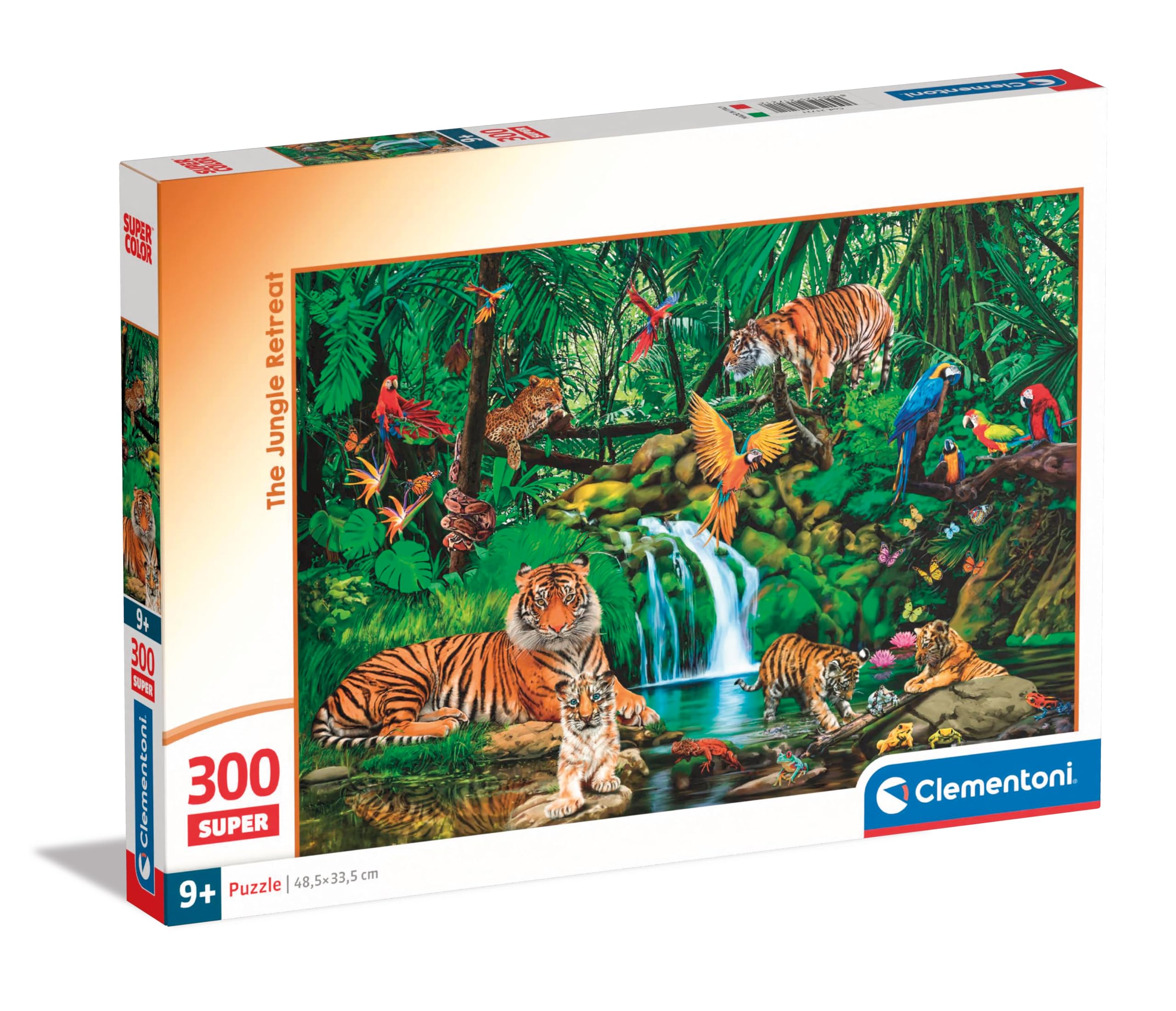 Clementoni Jigsaw Puzzle The Jungle Retreat 300 Pieces - Supercolor Puzzle For Children 9-11 Years, Cartoon, Gift For Boy/Girls, Puzzle For Kids, Made In Italy, 21721