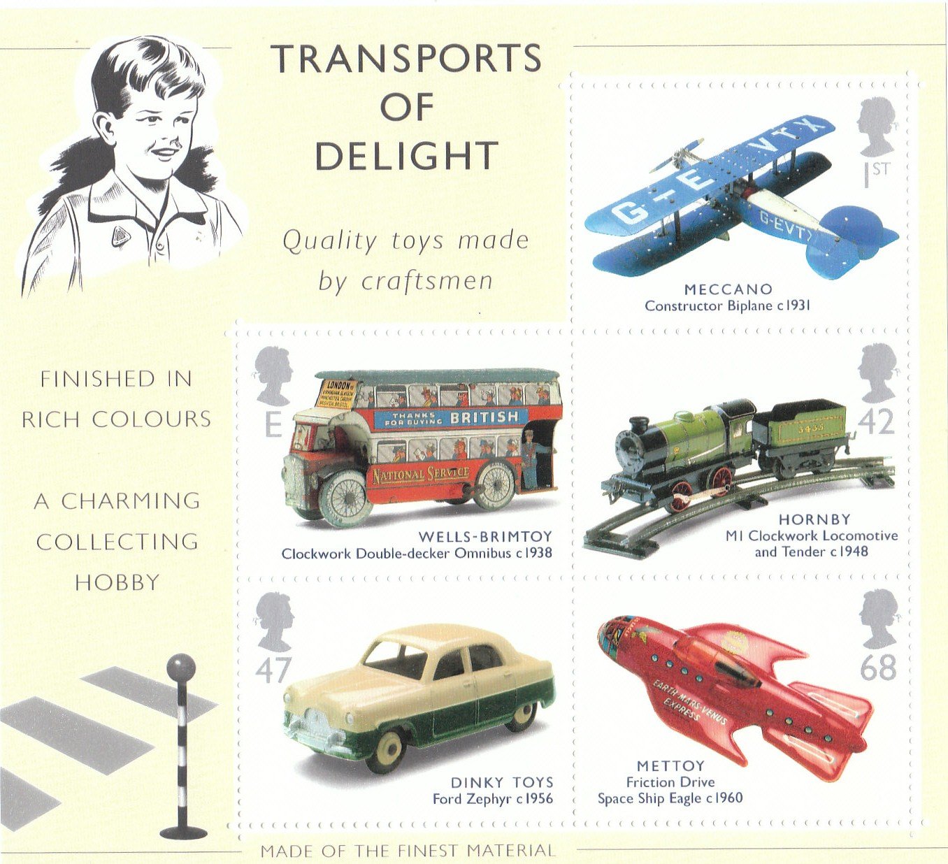 2003 TRANSPORTS OF DELIGHT MINIATURE SHEET.