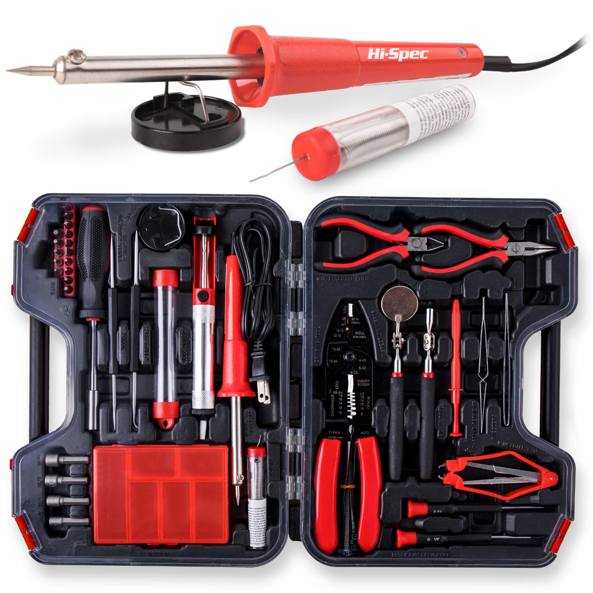HiSpec 60 Piece Electronics Electrical Engineer Tool Kit with 30W