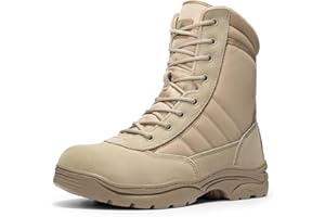 NORTIV 8 Men's Steel Toe Work Boots Safety Shoes Supportive Breathable Protective Anti-Slip Industrial Leather Booties TROOPE