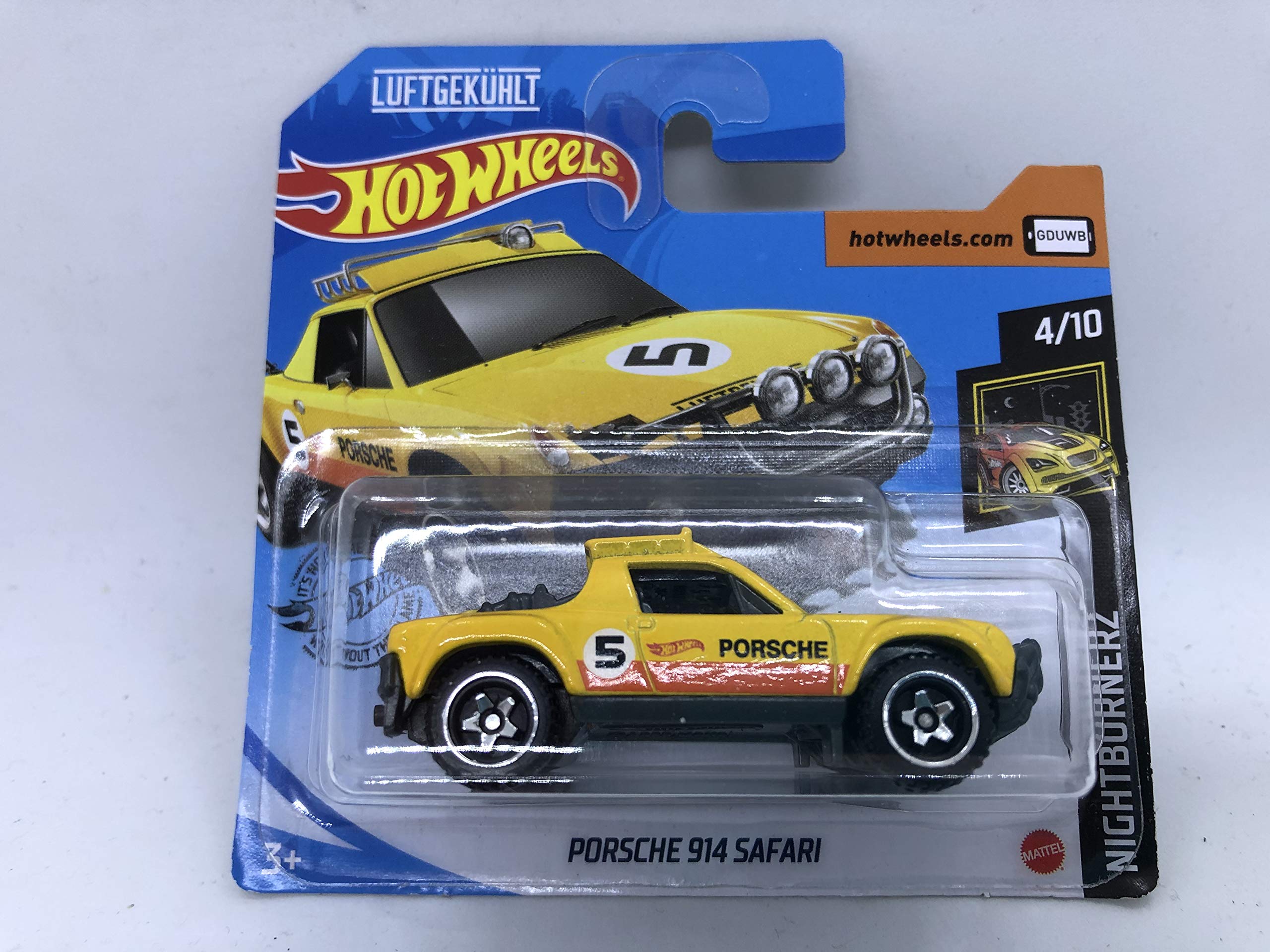 Hot Wheels 2020 Porsche 914 Safari Yellow 4/10 Nightburnerz 242/250 (Short Card)