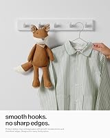 LARHN White Coat Hooks Wall Mounted Rack with 5 Hooks 43 cm All Fixings Included view 4