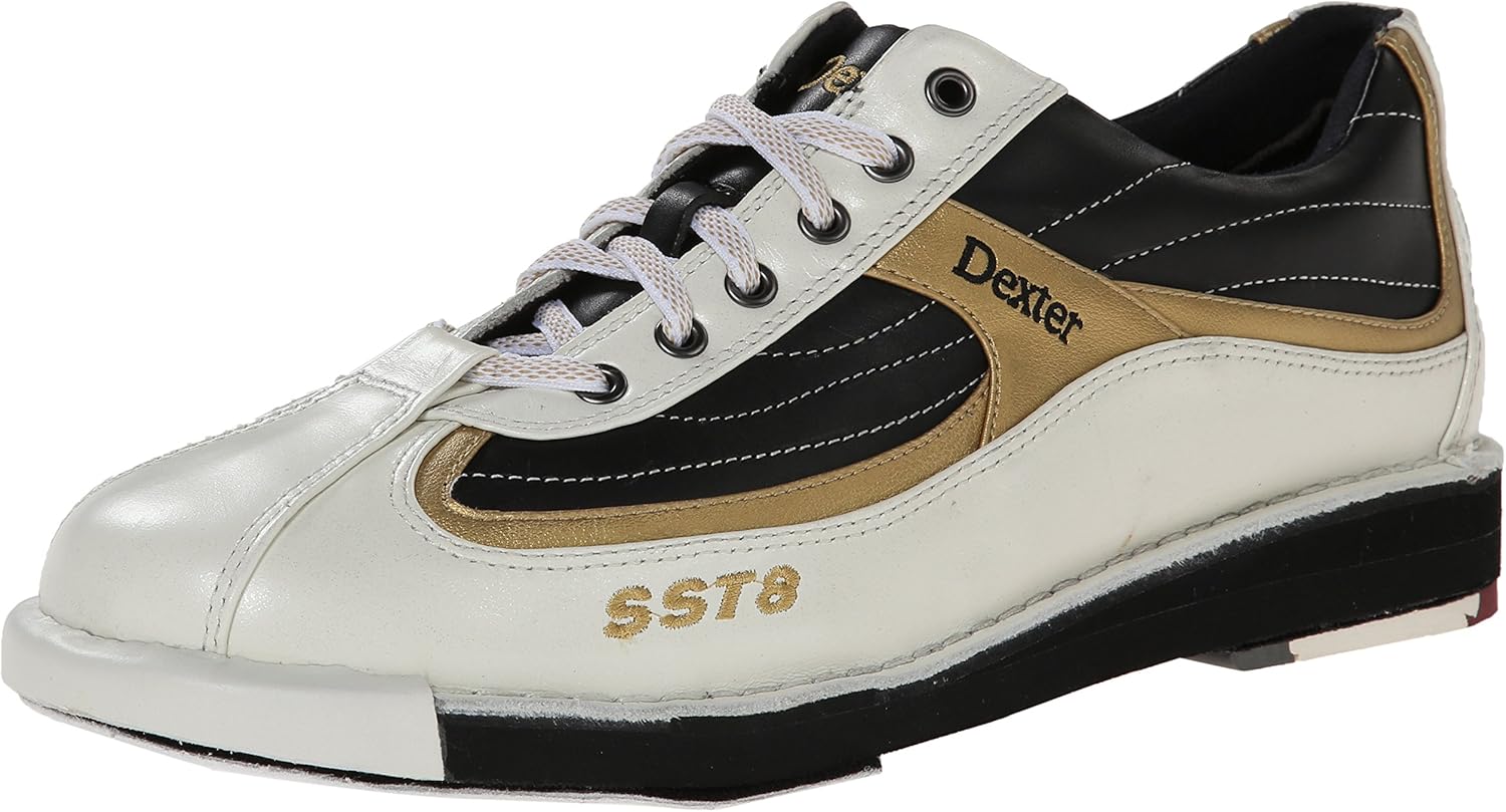 Dexter SST 8 Chaussures de Bowling pour Homme Blanc Blanc/Noir/doré US