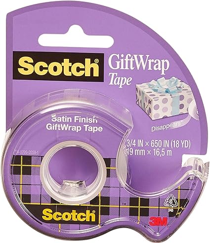 Scotch Geschenkverpackungsband Auf Einem Spender 1 Rolle 19mm X 15m Satiniertes Durchsichtiges Klebeband Zur Verwendung Auf Geschenkpapier Amazon De Burobedarf Schreibwaren