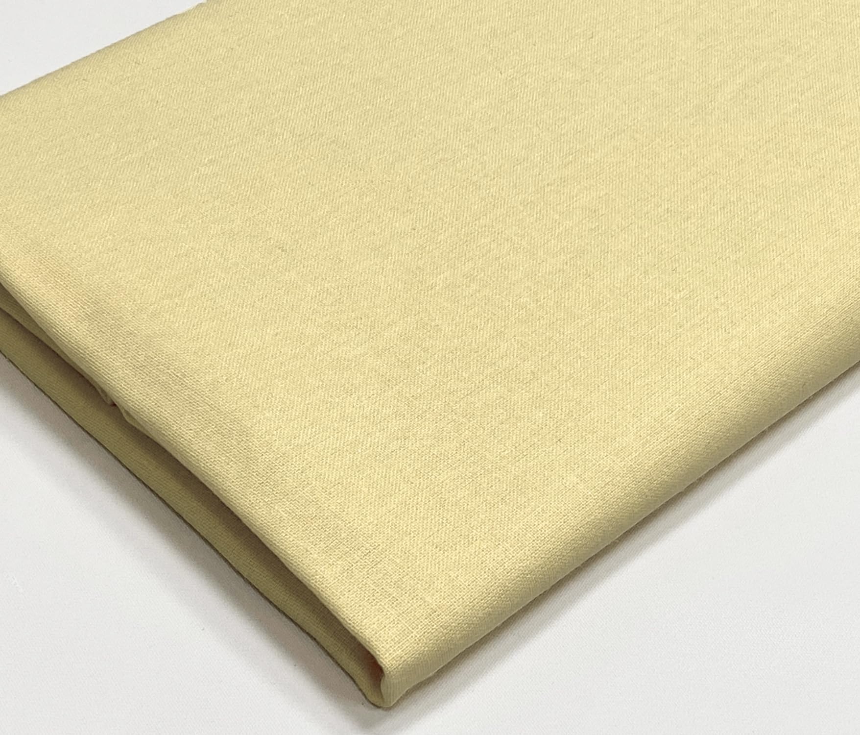 A-Express Plain Cotton Fabric - 60 Inches 150cm Extra Wide Per Metre - 150 GSM Viscose Material - for Clothing, Quilting, Curtain Lining, Sheeting, Costume, Dress, Bedding - Cream 1 Meter — image 1
